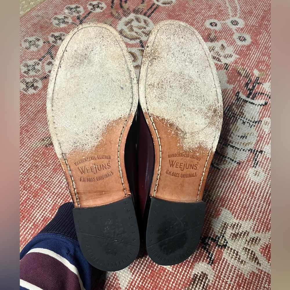 G.H. Bass Weejun’s Classic Penny Loafers in Wine - Picture 6 of 9